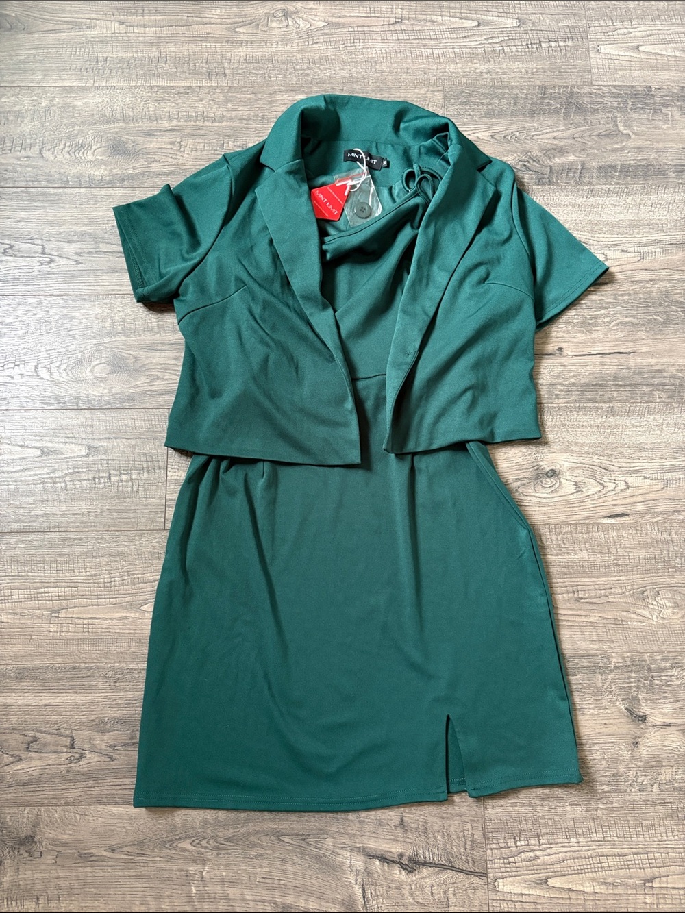 Women’s Emerald Green Dress with Matching Jacket